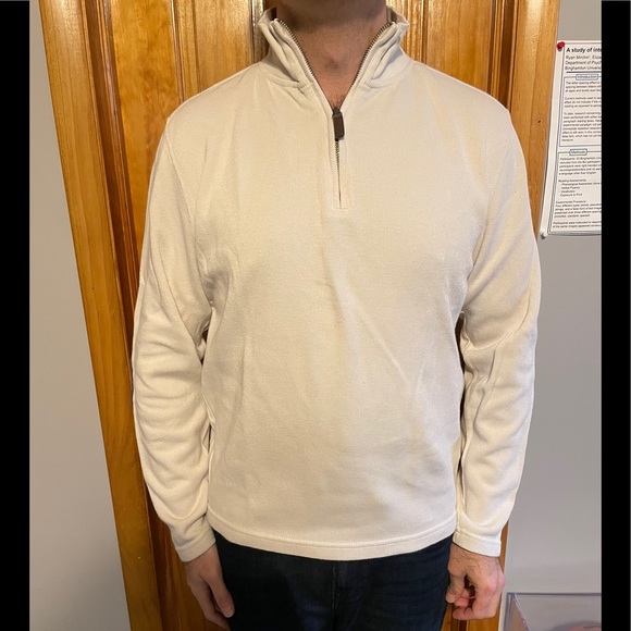 Banana Republic White Cream Quarter Zip 